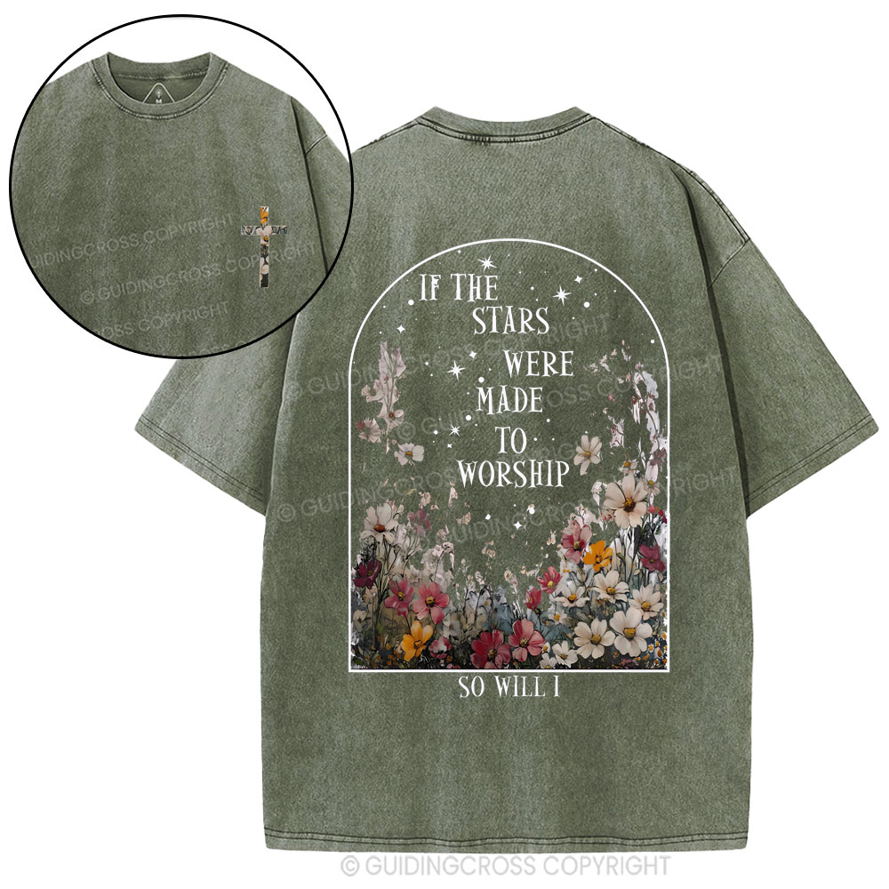 If The Stars Were Made To Worship Christian Washed T-Shirt