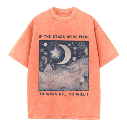 If The Stars Were Made To Worship Christian Washed T-Shirt
