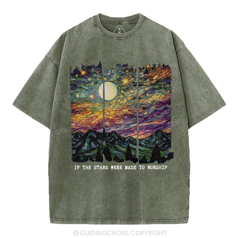 If The Stars Were Made To Worship Christian Washed T-Shirt