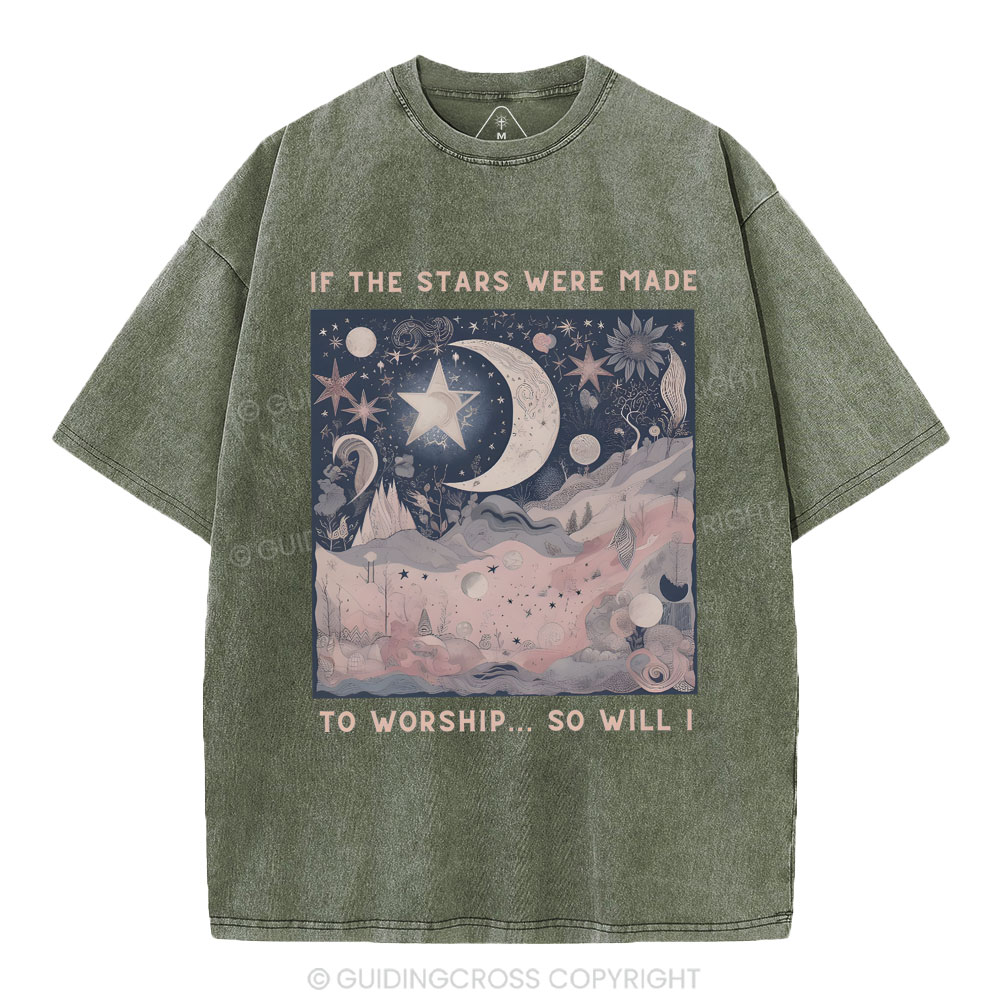 If The Stars Were Made To Worship Christian Washed T-Shirt