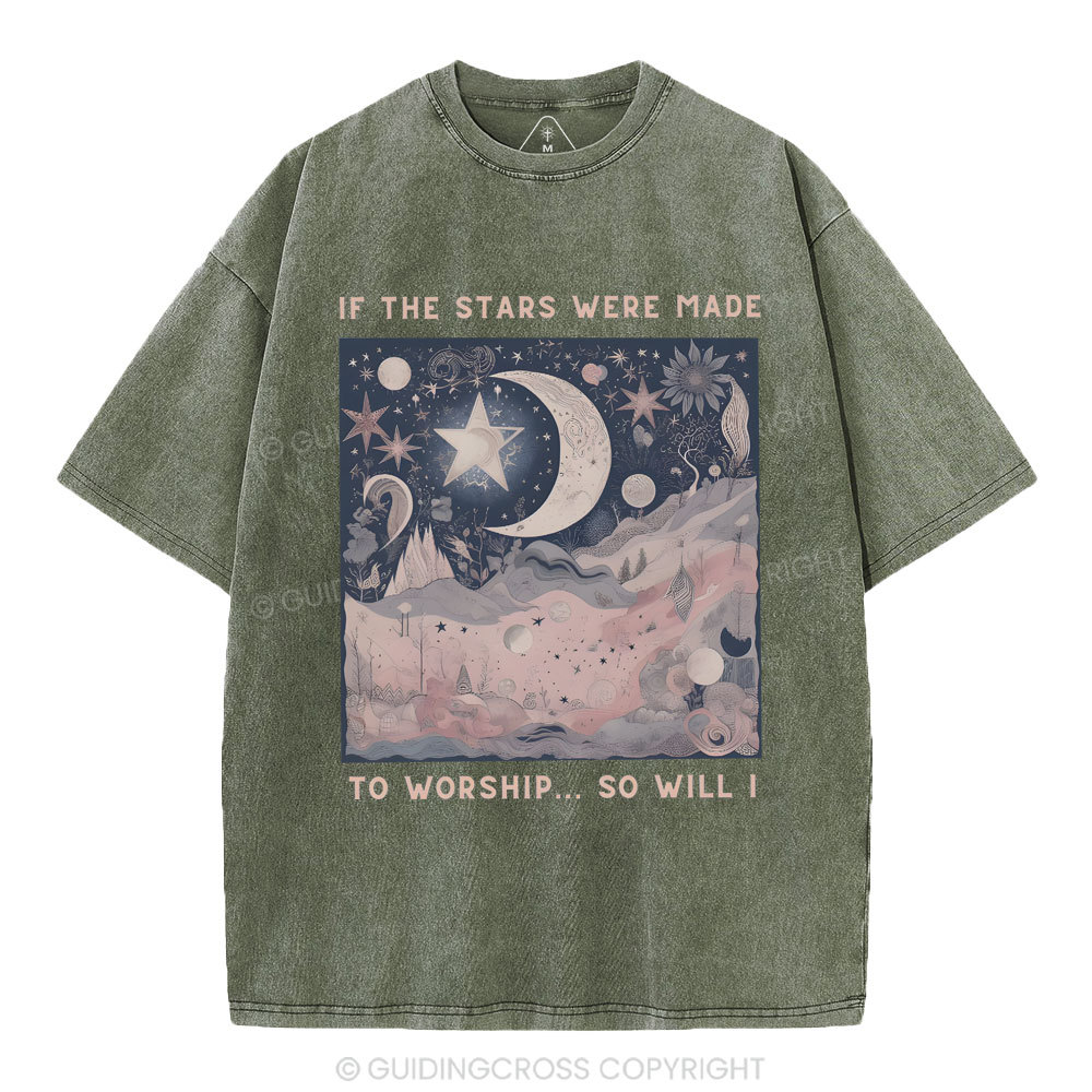 If The Stars Were Made To Worship Christian Washed T-Shirt