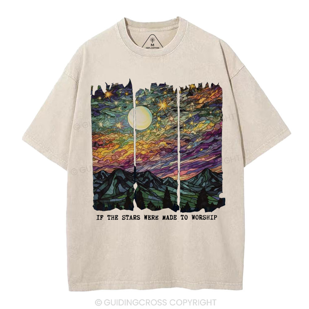 If The Stars Were Made To Worship Christian Washed T-Shirt