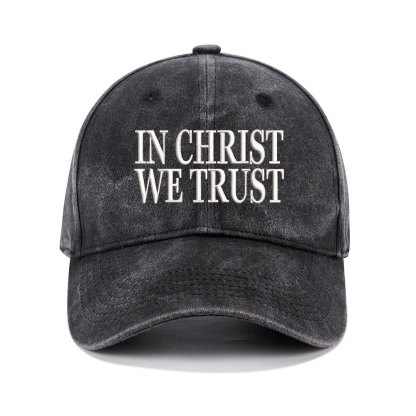 In Christ We Trust Christian Washed Hat