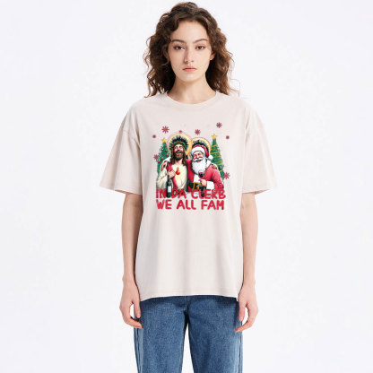 In Da Clerb We All FAM Christian Washed T-Shirt