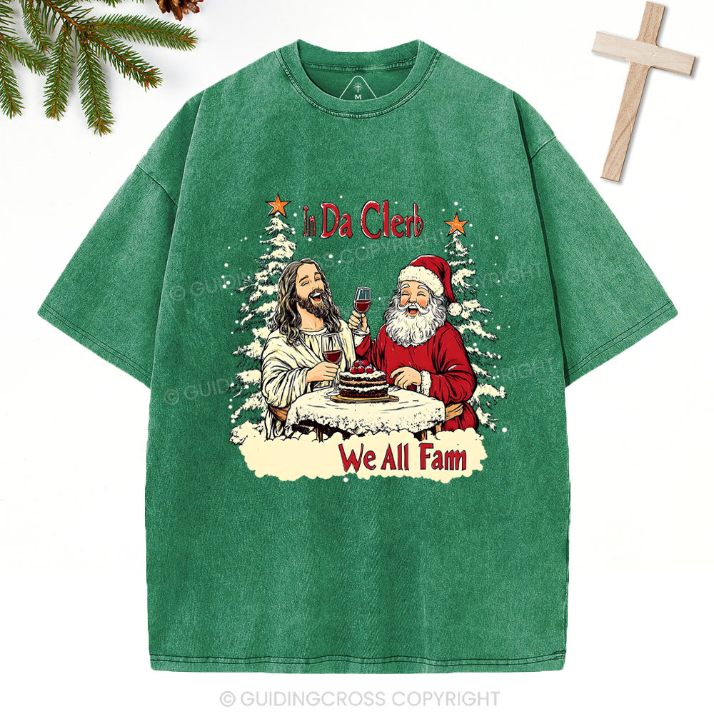 【美品】Bless n° holiday tシャツ　gadid anoniem In Da Clerb We All Fam Christian Christmas Washed T-Shirt Sale