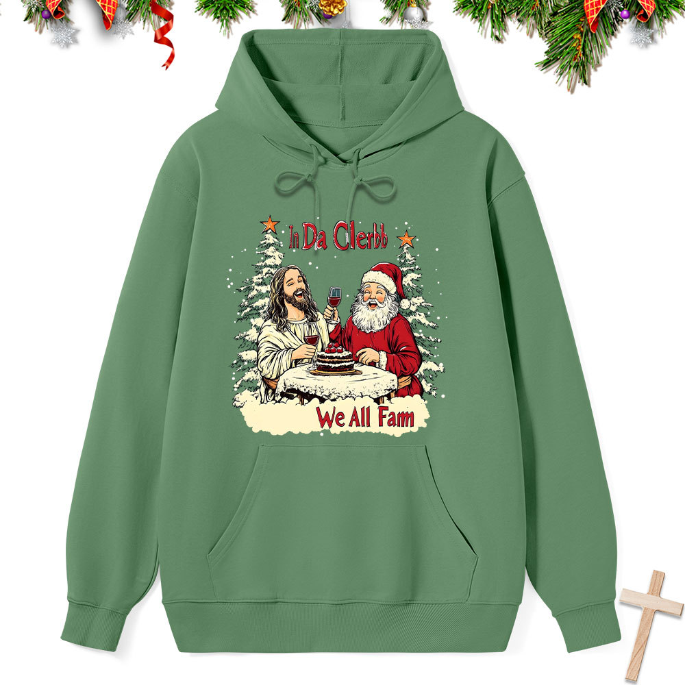 In Da Clerb We All Fam Classic Christian Hoodie