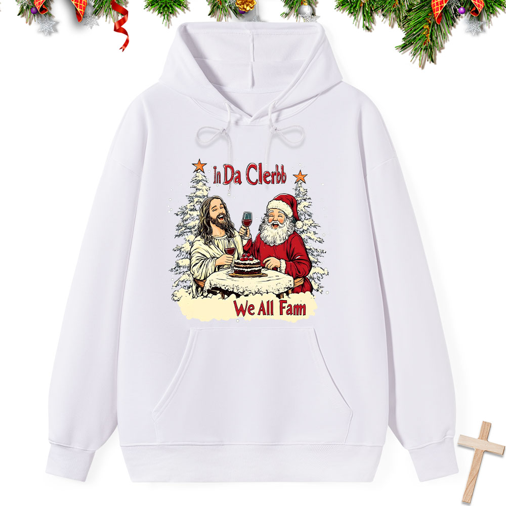 In Da Clerb We All Fam Classic Christian Hoodie