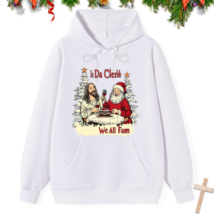 In Da Clerb We All Fam Classic Christian Hoodie