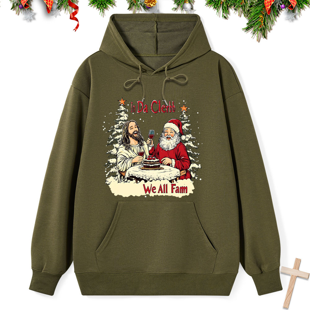 In Da Clerb We All Fam Classic Christian Hoodie