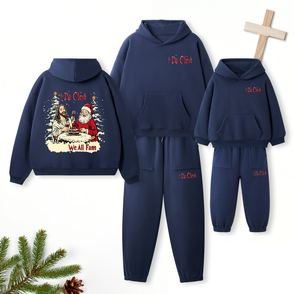 In Da Clerb We All Farm Christian Premium Matching Fleece Hoodie Set