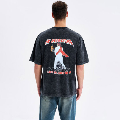In Defeating Lost It's Hold Christian Washed T-Shirt