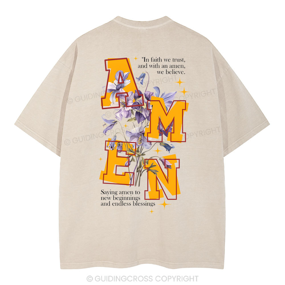 In Faith We Trust Christian Washed T-Shirt