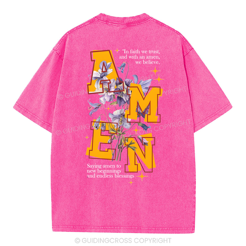 In Faith We Trust Christian Washed T-Shirt