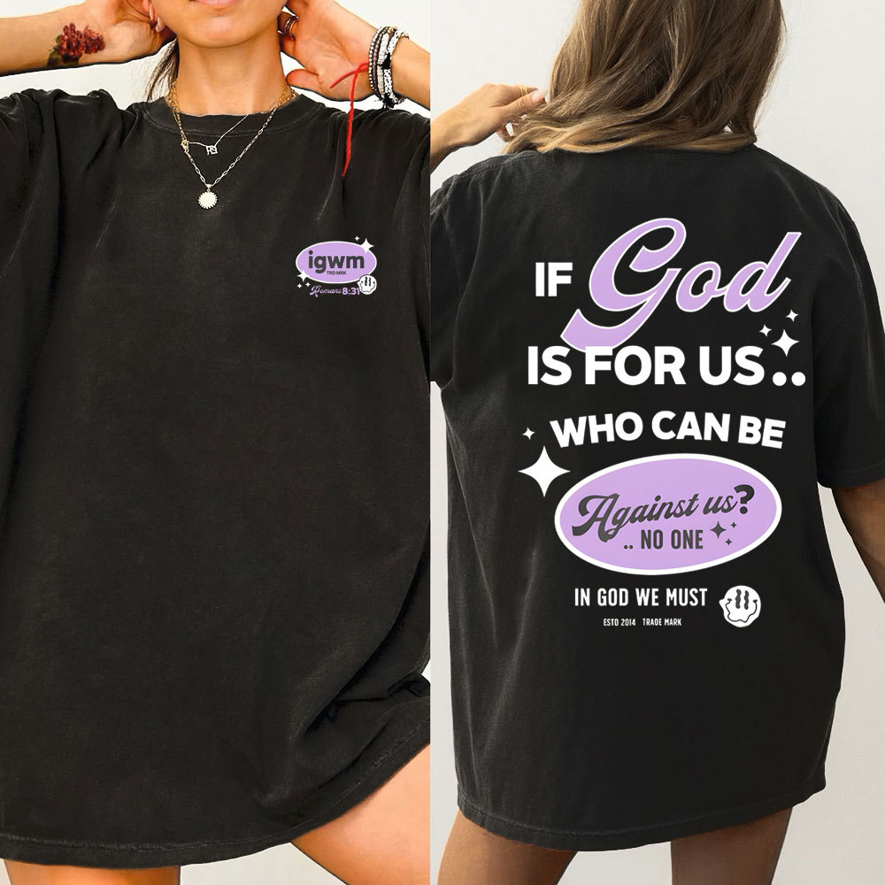 In God Is For Us Christian Washed T-Shirt