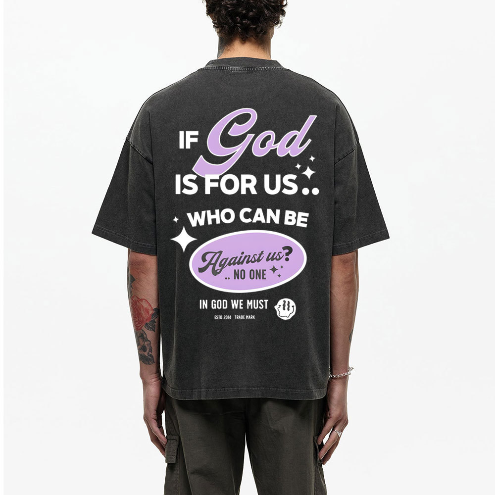 In God Is For Us Christian Washed T-Shirt