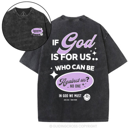 In God Is For Us Christian Washed T-Shirt