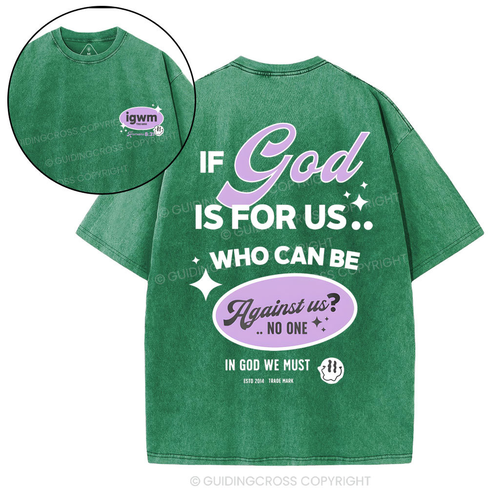 In God Is For Us Christian Washed T-Shirt