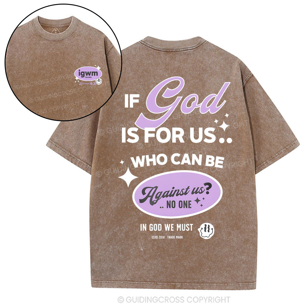 In God Is For Us Christian Washed T-Shirt