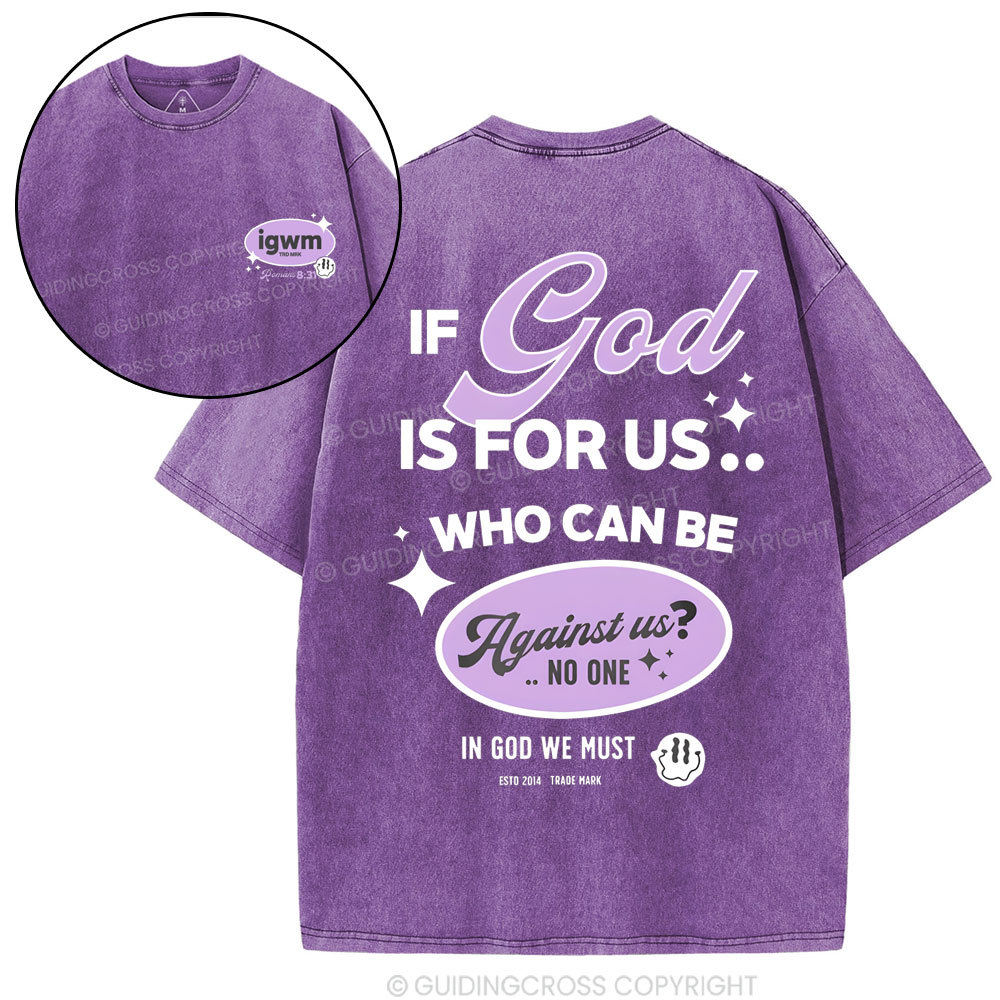 In God Is For Us Christian Washed T-Shirt