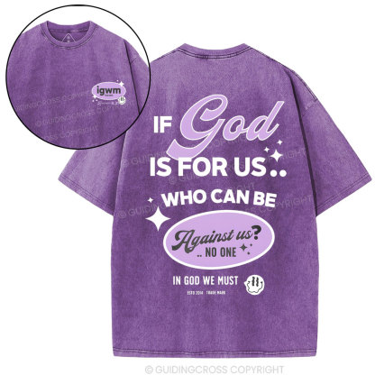 In God Is For Us Christian Washed T-Shirt