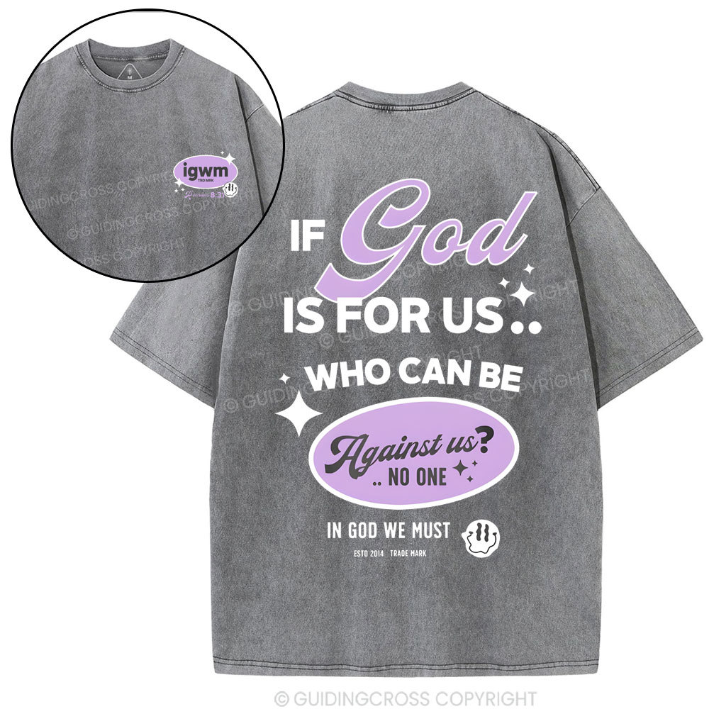 In God Is For Us Christian Washed T-Shirt
