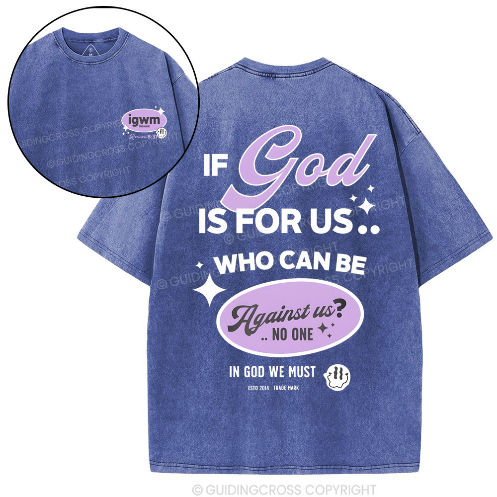In God Is For Us Christian Washed T-Shirt