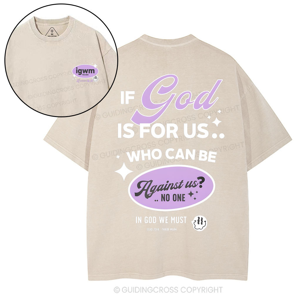 In God Is For Us Christian Washed T-Shirt