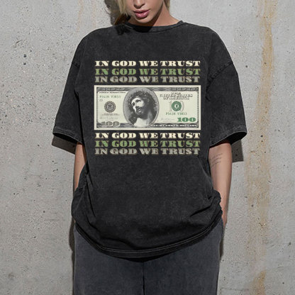 In God We Trust Christian Washed T-Shirt