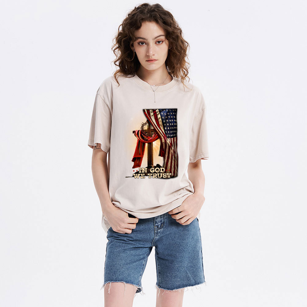 In God We Trust Christian Washed T-Shirt