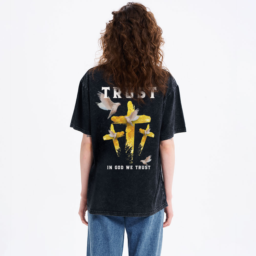 In God We Trust Christian Washed T-Shirt