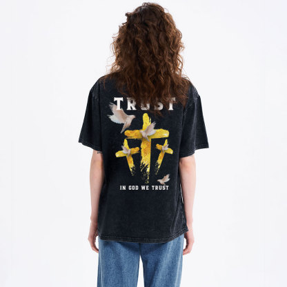 In God We Trust Christian Washed T-Shirt