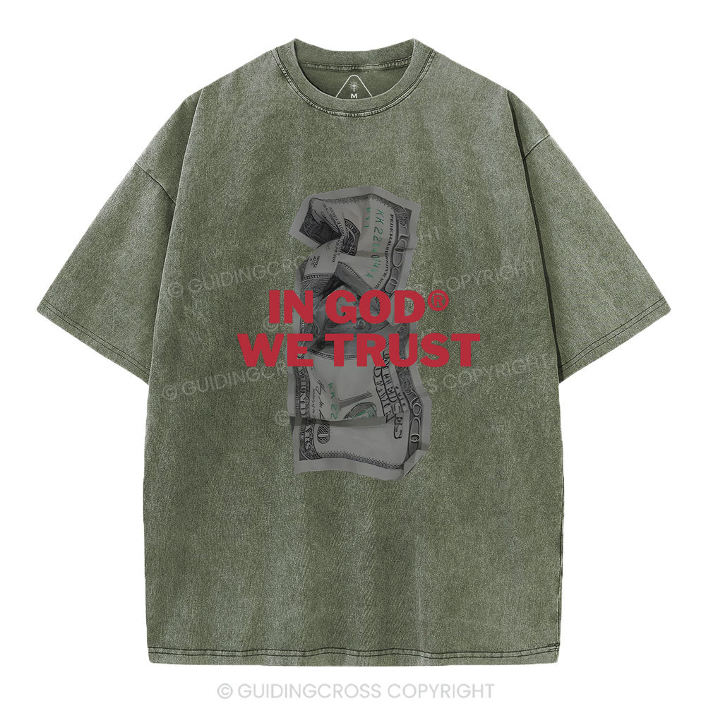 In God We Trust Christian Washed T-Shirt