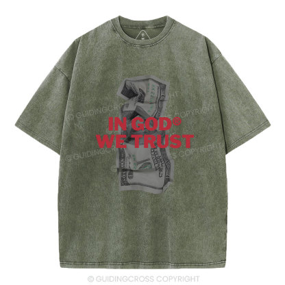 In God We Trust Christian Washed T-Shirt