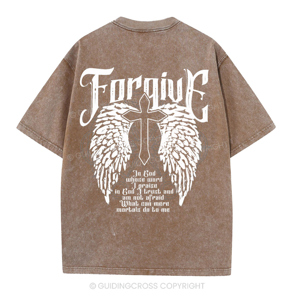 In God Whose Word I Praise Christian Washed T-Shirt