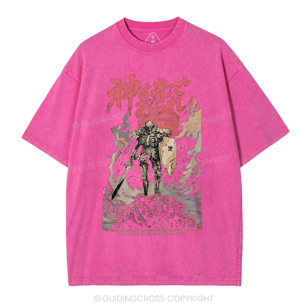 ★状態良★CG-2152 CHRISTIAN ES In Him There Is No Darkness At All Christian Washed T-Shirt Sale