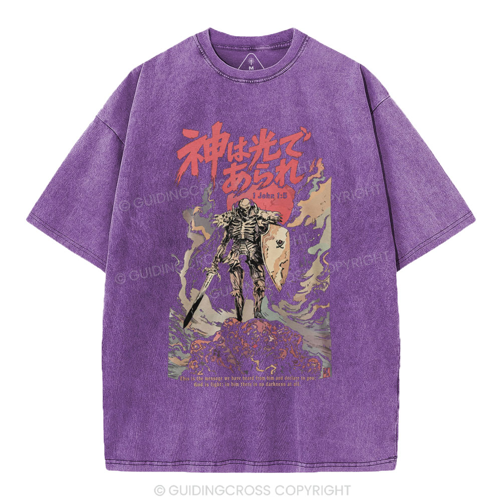 ★状態良★CG-2152 CHRISTIAN ES In Him There Is No Darkness At All Christian Washed T-Shirt Sale