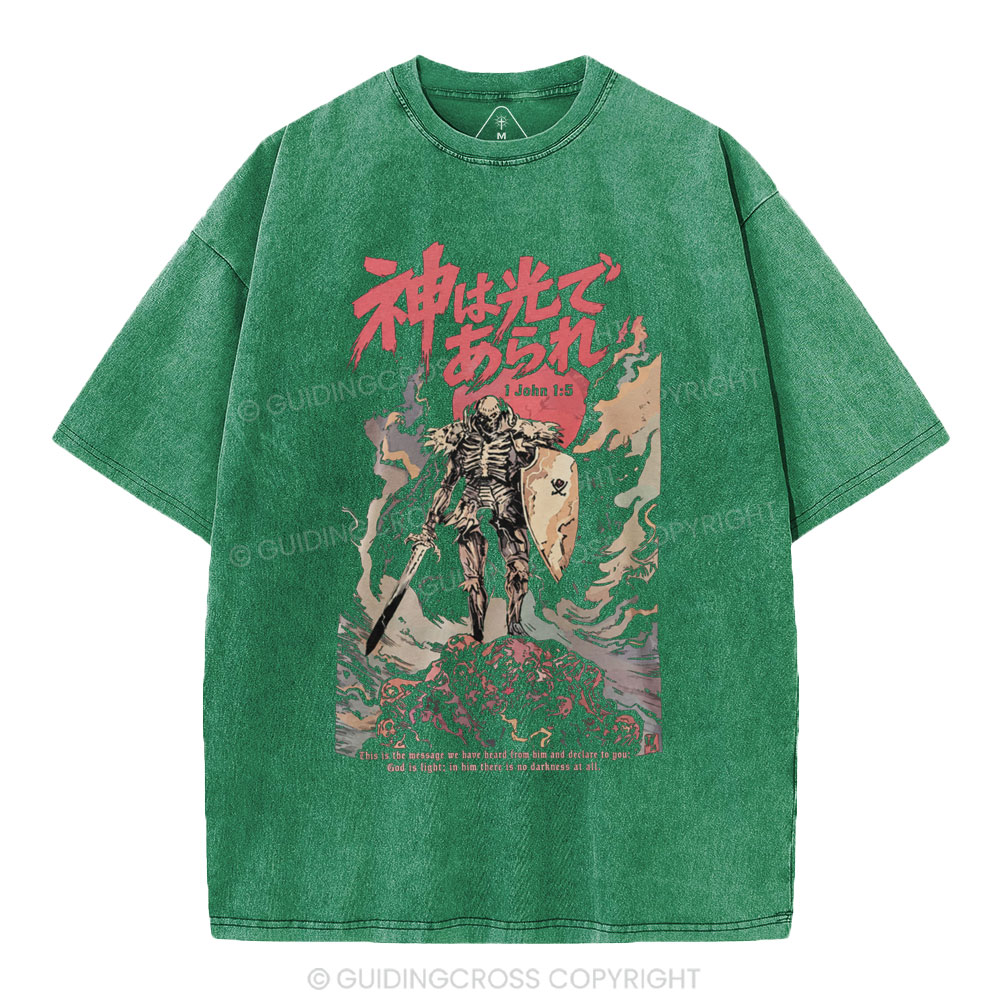 ★状態良★CG-2152 CHRISTIAN ES In Him There Is No Darkness At All Christian Washed T-Shirt Sale