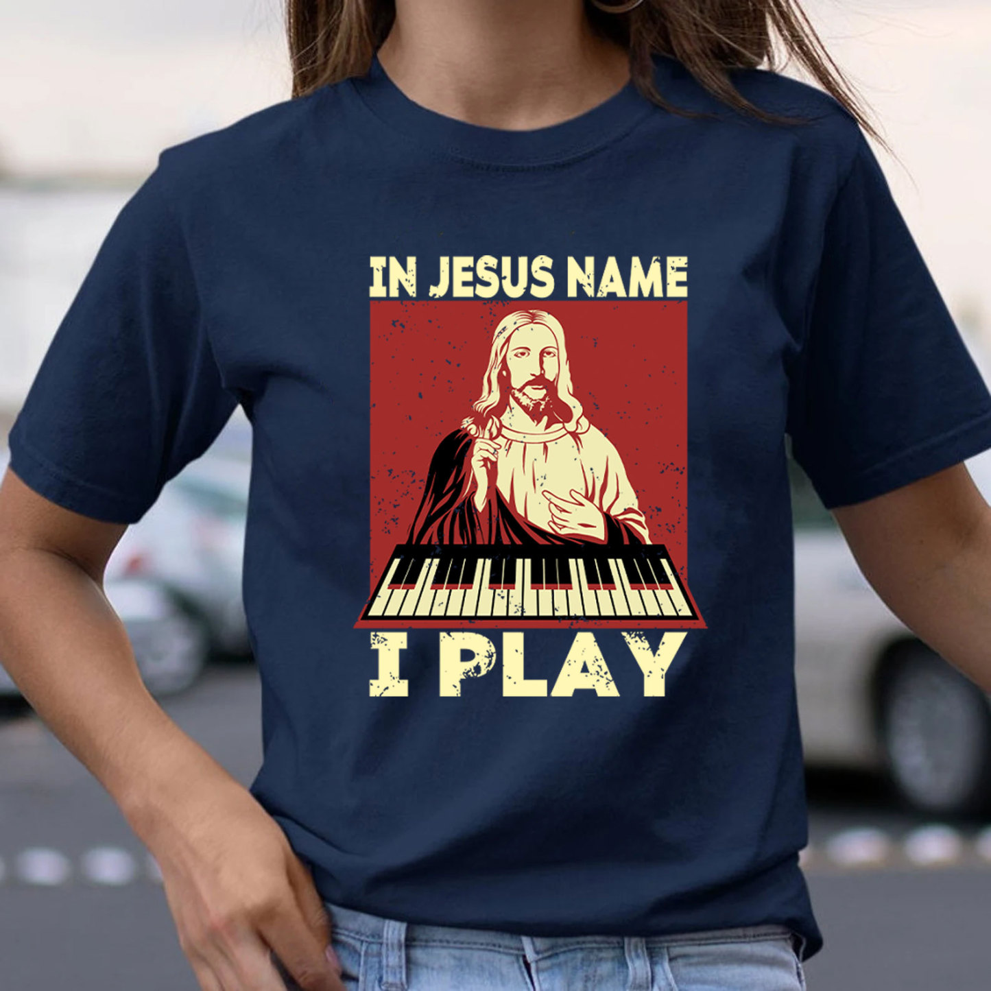 In Jesus Name I Play  Christian T-Shirt
