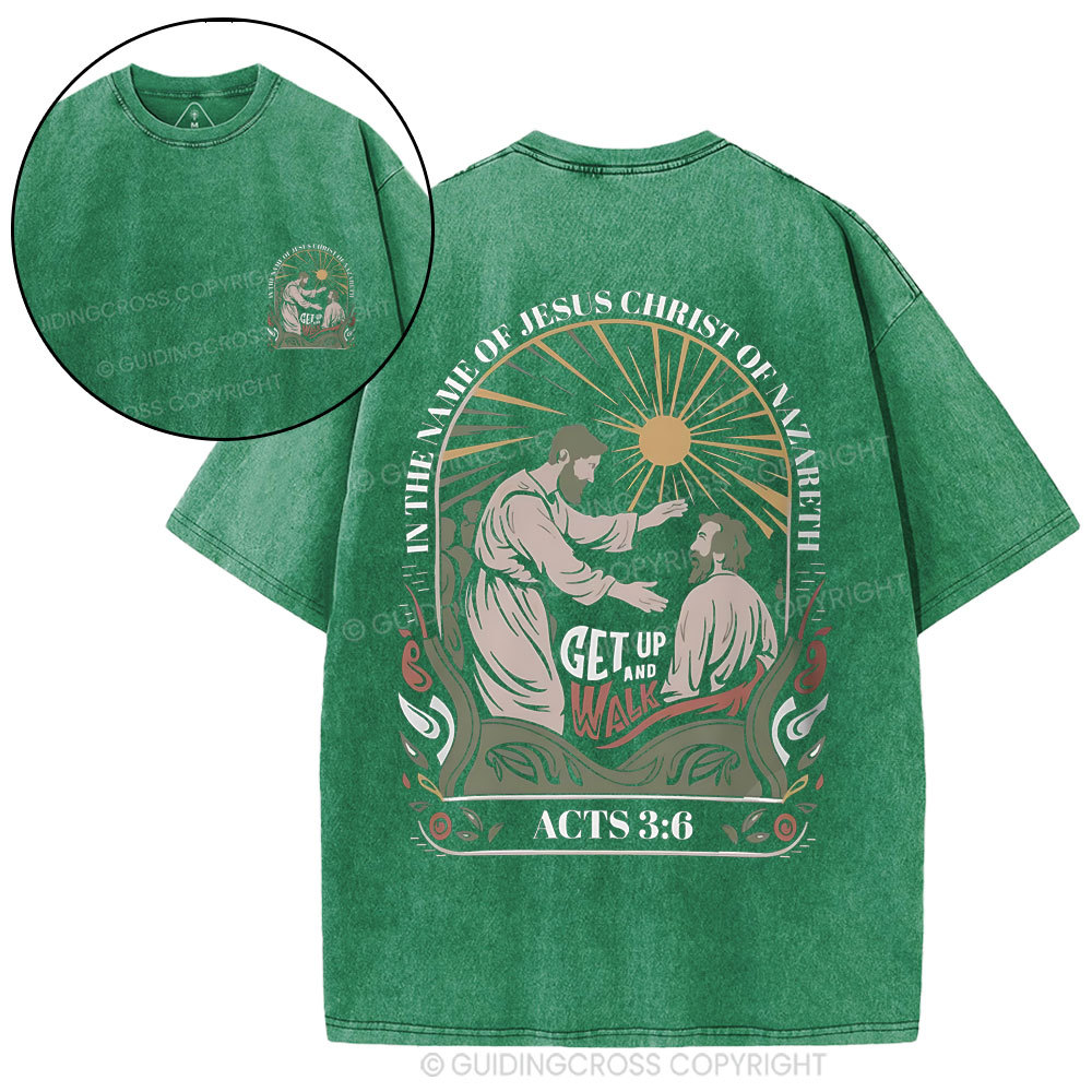 In The Name Of Jesus Christ Of Nazareth  Christian Washed T-Shirt