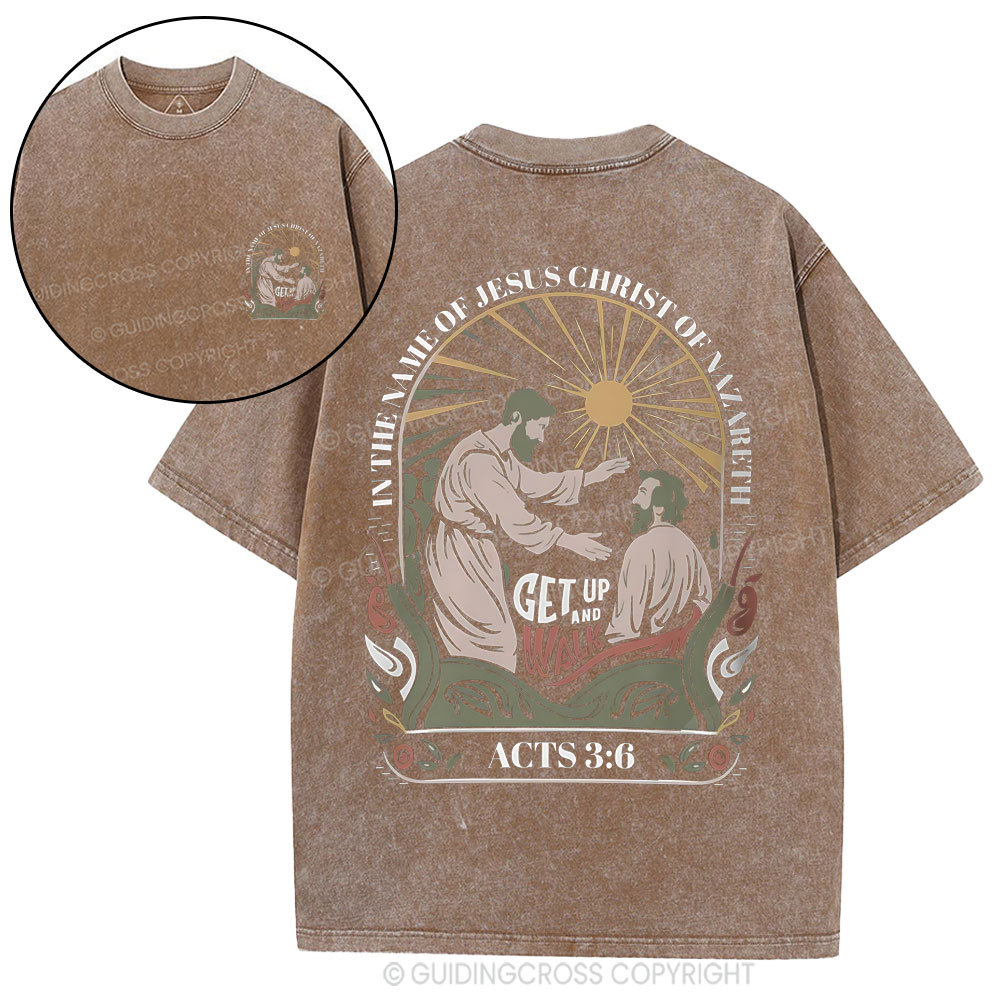 In The Name Of Jesus Christ Of Nazareth  Christian Washed T-Shirt