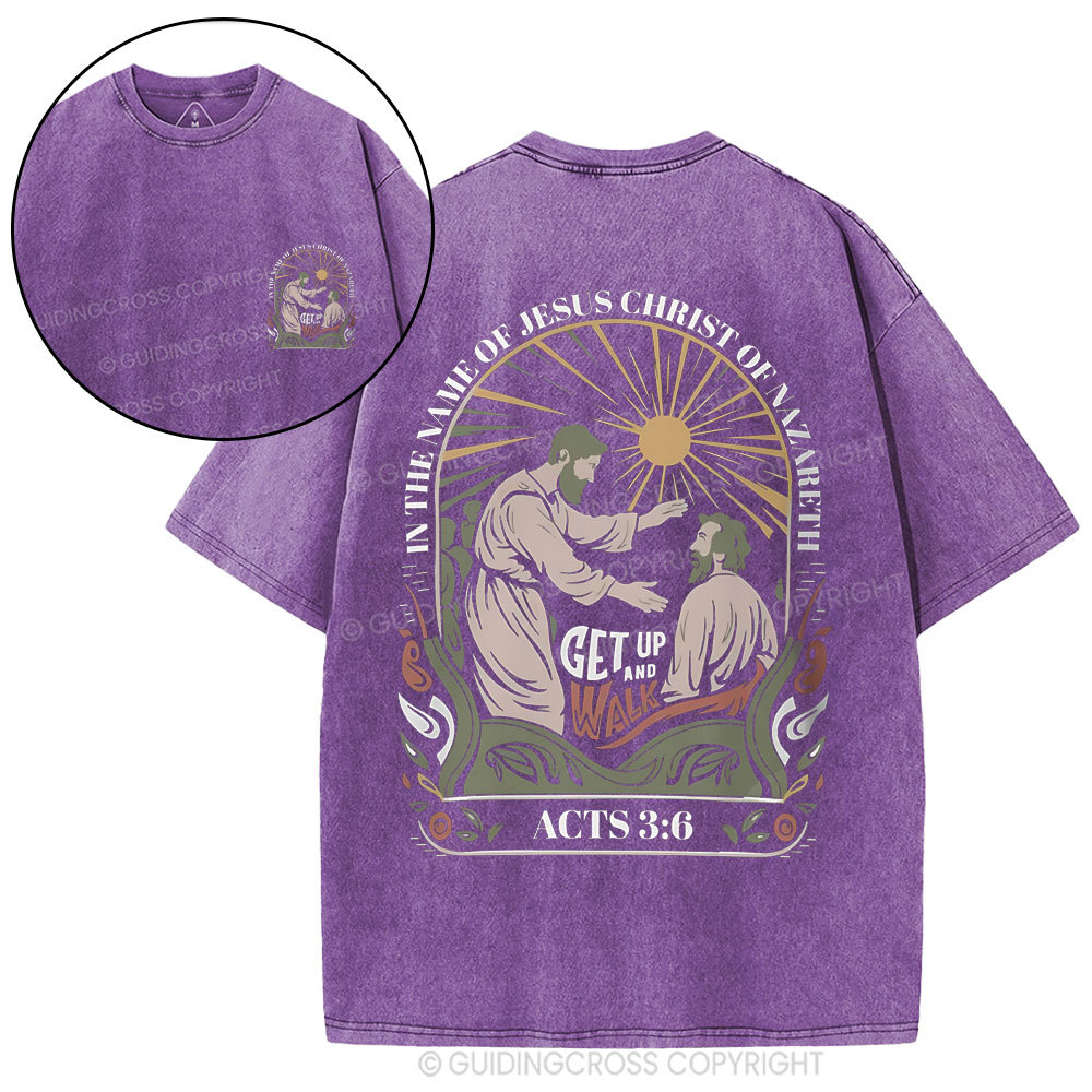 In The Name Of Jesus Christ Of Nazareth  Christian Washed T-Shirt