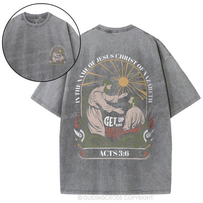 In The Name Of Jesus Christ Of Nazareth  Christian Washed T-Shirt