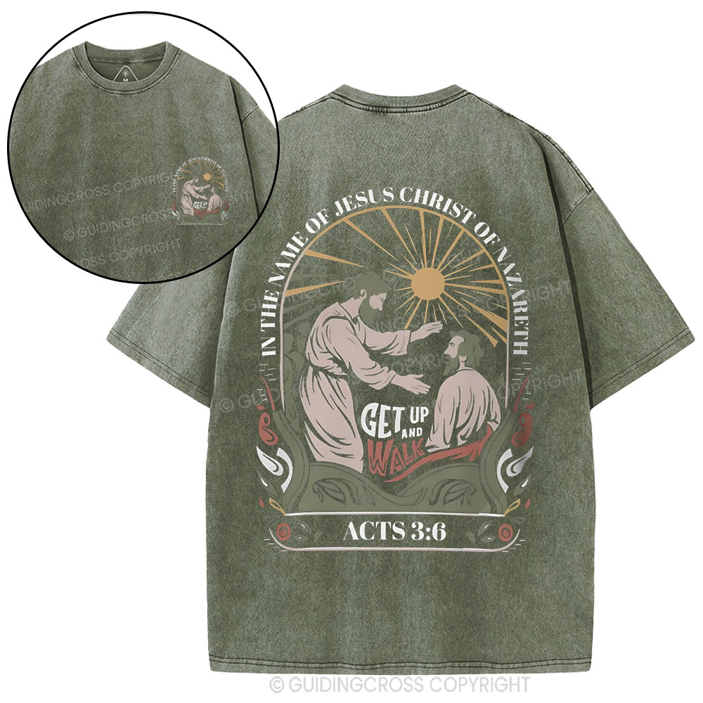 In The Name Of Jesus Christ Of Nazareth  Christian Washed T-Shirt