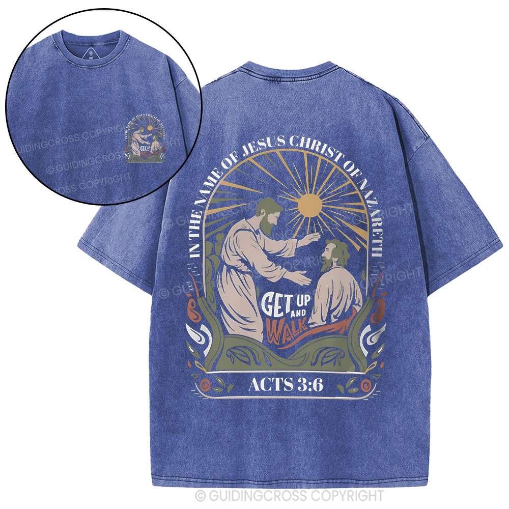 In The Name Of Jesus Christ Of Nazareth  Christian Washed T-Shirt