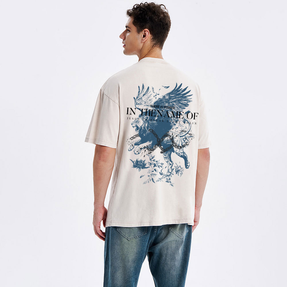 In The Name Of Jesus Christian Washed T-Shirt