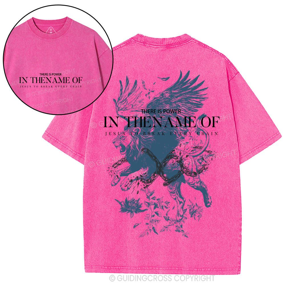 In The Name Of Jesus Christian Washed T-Shirt