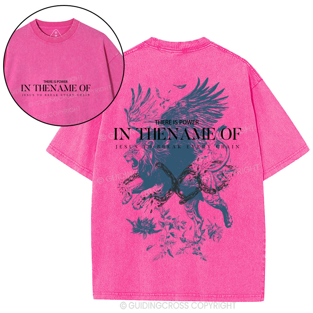 In The Name Of Jesus Christian Washed T-Shirt