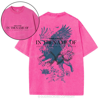 In The Name Of Jesus Christian Washed T-Shirt