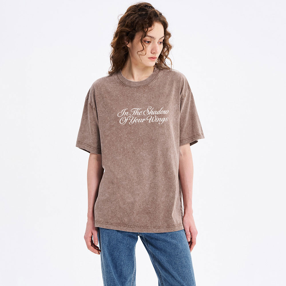 In The Shadow Of Your Wings Christian Washed T-Shirt