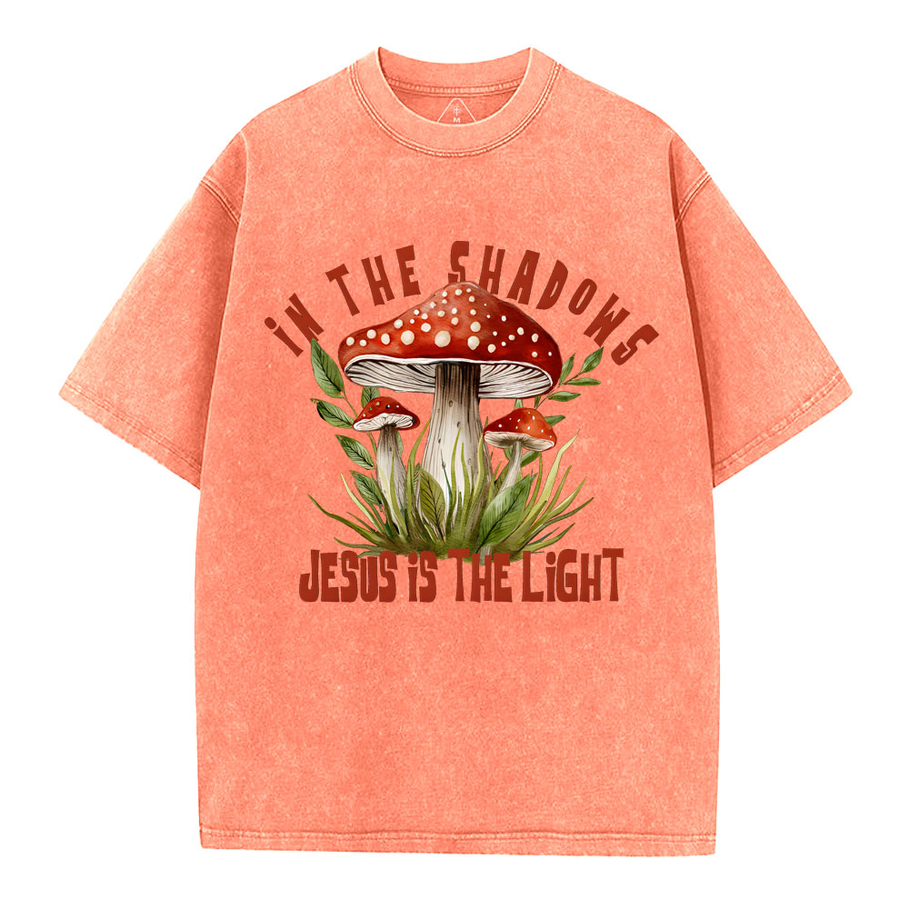 In The Shadows Jesus Is The Light Christian Washed T-Shirt